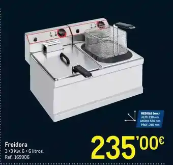 Makro Freidora 3+3 kw 6+6 litros oferta
