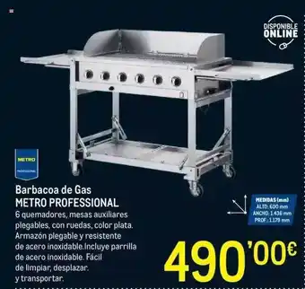 Makro Barbacoa de gas metro professional oferta