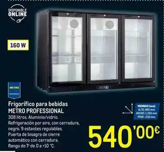 Makro Frigorifico para bebidas metro professional oferta