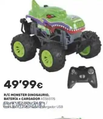 Juguettos R c monster dinosaurio bateria + cargador oferta