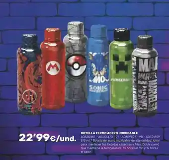 Juguettos Botella termo acero inoxidable oferta
