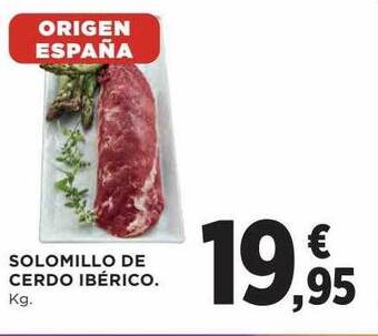 Hipercor Solomillo de cerdo ibérico kg oferta