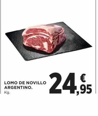 Hipercor Lomo de novillo argentino kg oferta