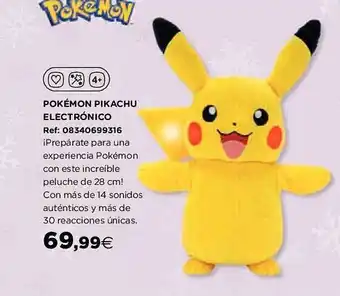 Hipercor Pokémon pikachu electrónico oferta