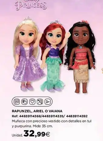 Hipercor Repunzel ariel o vaiana oferta