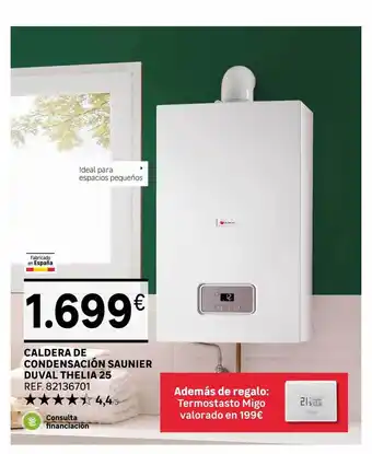 Leroy Merlin Caldera de condensación saunier duval thelia 25 oferta