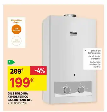 Leroy Merlin Gils bolonia atmosférico gas butano 10l oferta