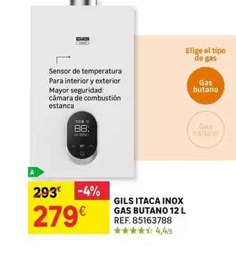 Leroy Merlin Gils itaca inox gas butano 12l oferta