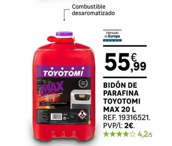Leroy Merlin Bidón de parafina toyotomi max 20l oferta