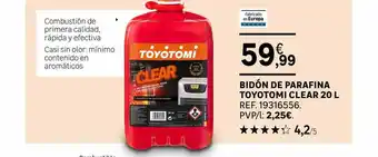 Leroy Merlin Bidón de parafina toyotomi clear 20l oferta
