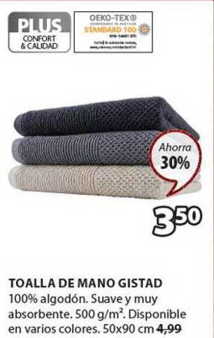 JYSK Toalla de mano gistad oferta