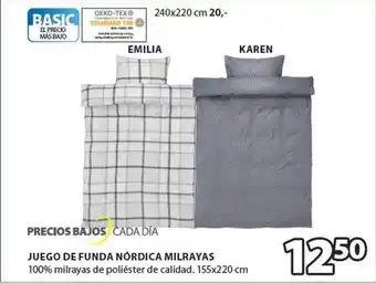JYSK Juego de funda nórdica milarayas oferta