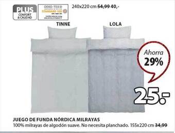 JYSK Juego de funda nórdica milrayas oferta