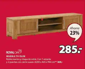 JYSK Royaloak mueble tv olde oferta