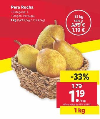 Lidl Pera rocha oferta