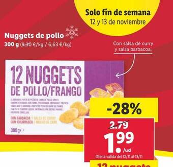 Lidl Nuggets de pollo oferta