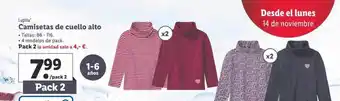 Lidl Lupilu camiseta de cuello alto oferta