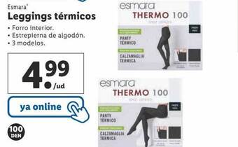 Lidl Esmara leggings térmicos oferta