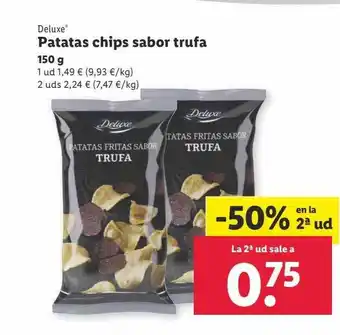 Lidl Deluxe patatas chips sabor trufa oferta