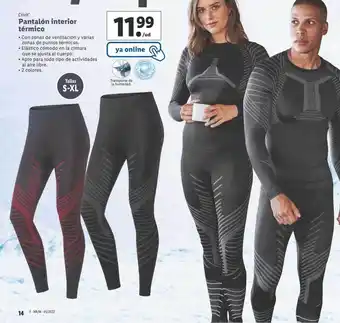 Lidl Crivit pantalón interior térmico oferta