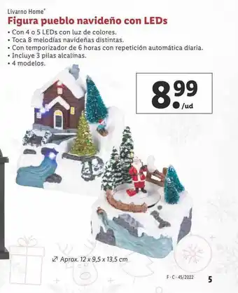 Lidl Livarno home figura pueblo navideño con leds oferta