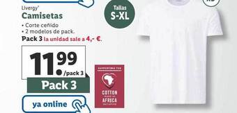 Lidl Livergy camisetas oferta