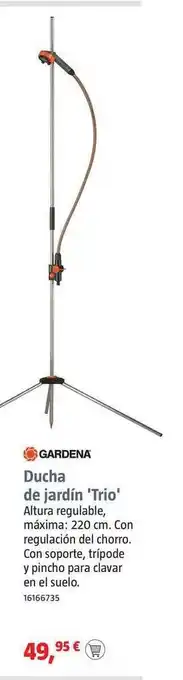 Bauhaus Gardena Ducha De Jardín Trio 220 cm oferta