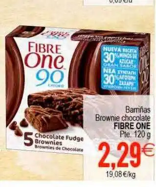 Plenus Supermercados Barriñas brownie chocolate fibre one oferta