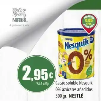 Spar La Palma Cacao soluble nesquik 0% azúcares añadidos nestlé oferta