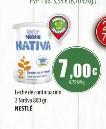 Leche de continuacion 2 nativa nestlé