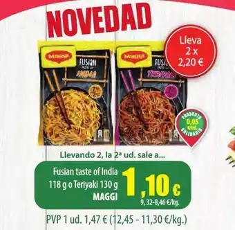 Spar La Palma Fusian taste of india o teriyaki maggi oferta