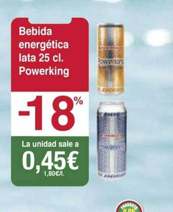 Spar La Palma Bebida energética powerking oferta