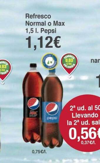 Spar La Palma Refresco normal o max pepsi oferta
