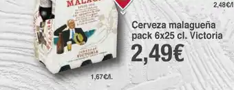 Spar La Palma Cerveza malagueña pack 6x25 cl victoria oferta