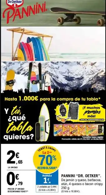 E.Leclerc "Dr.Oetker" Pannini 250g oferta