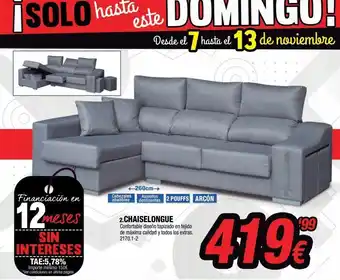 Rapimueble Financiación en 12 meses sin intereses tae:5,78% importe mínimo 150€ *ver condiciones en última página ←260cm→ asientos oferta