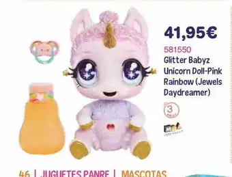Panre Glitter babyz unicorn doll-pink rainbow oferta