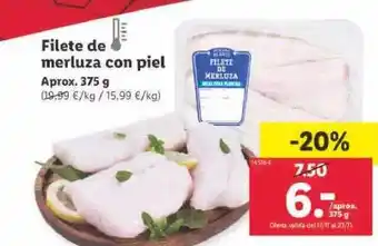Lidl Filete de merluza con piel oferta