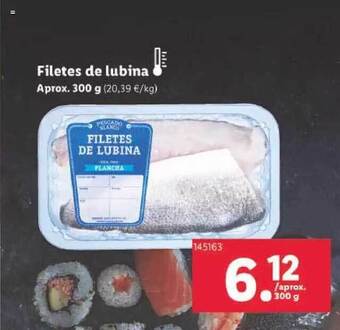 Lidl Filetes de lubina oferta