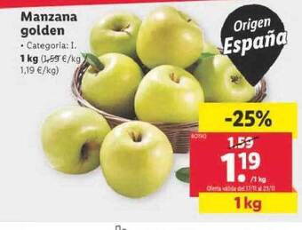 Lidl Manzana golden oferta