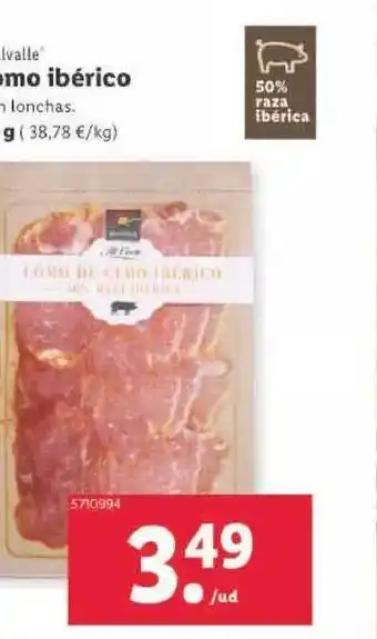 Lidl Realvalle lomo ibérico oferta