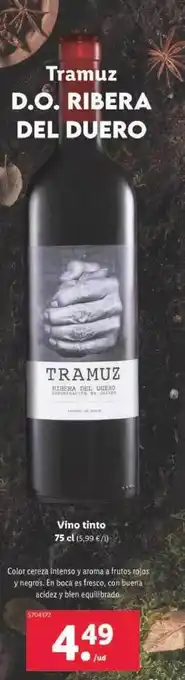 Lidl Tramuz d.o. ribera del duero vino tinto oferta