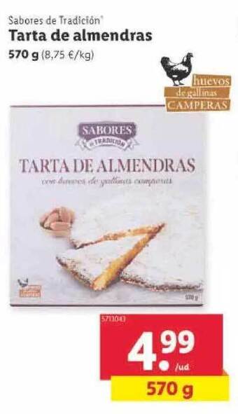Lidl Sabores de tradicion tarta de almendras oferta