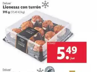 Lidl Deluxe lionesas con turrón oferta