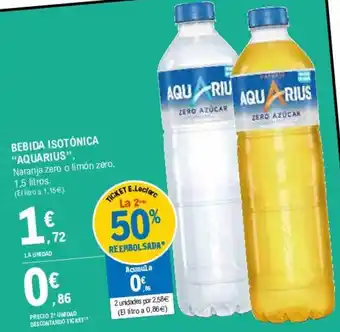 E.Leclerc "Aquarius" Bebida Isotónica 1,5L oferta
