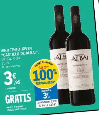 E.Leclerc "Castillo De Albai" Vino Tinto Joven 75cl oferta