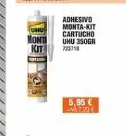 Cofac Uhu mont kit adhesivo monta-kit cartucho uhu 350gr 723710 5,95€ iva 7,20 € oferta