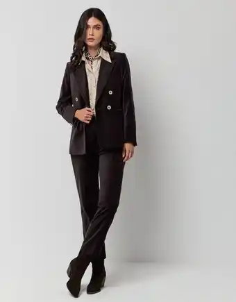 Roberto Verino Blazer cruzada terciopelo marrón oscuro oferta
