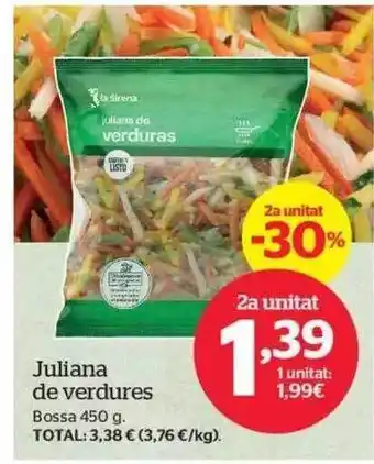 La Sirena 2a unitat -30% juliana de verduras oferta