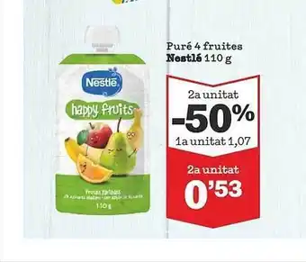 Sorli Puré 4 fruites nestlé oferta